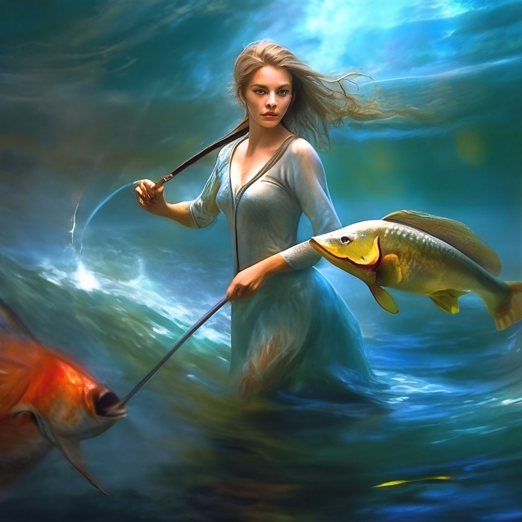 Сказочный рыболов красивая стройная …» — создано в Шедевруме