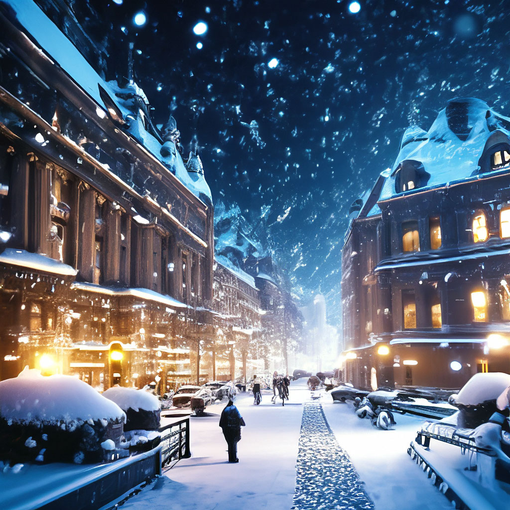 Зимний город,красивая архитектура,…» — создано в Шедевруме