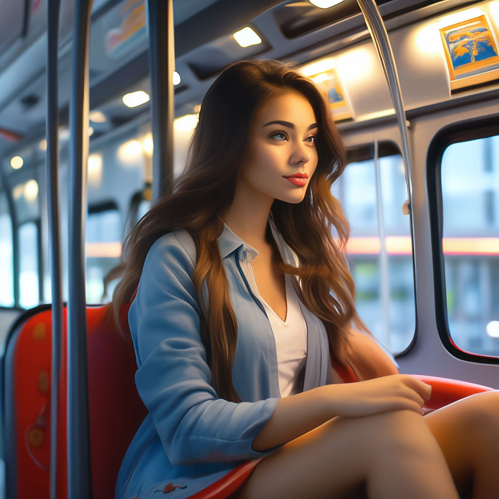 Девушка в автобусе