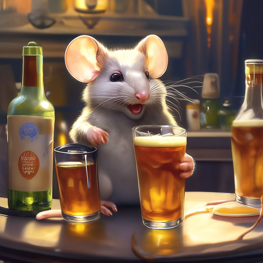 пьяная мышка
