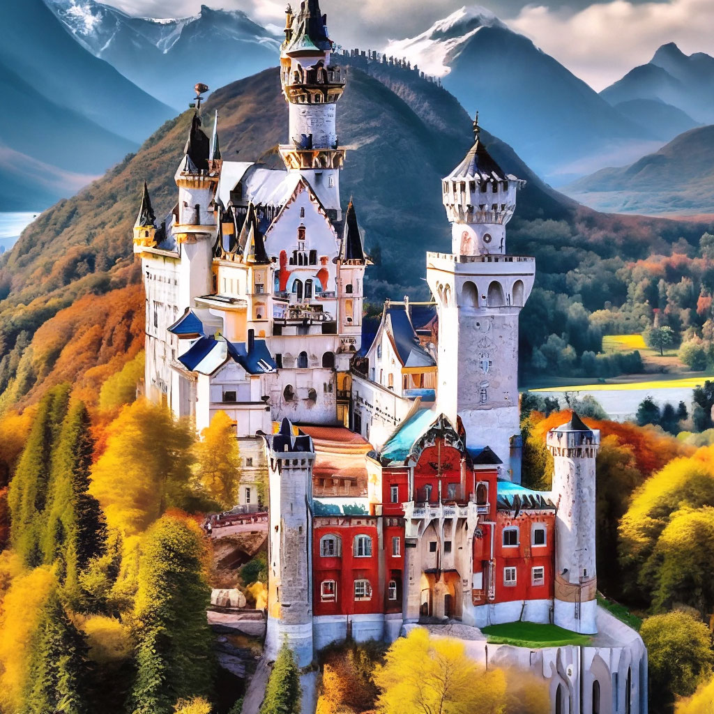 Замок Нойшванштайн,Германия 🇩🇪» — создано в Шедевруме