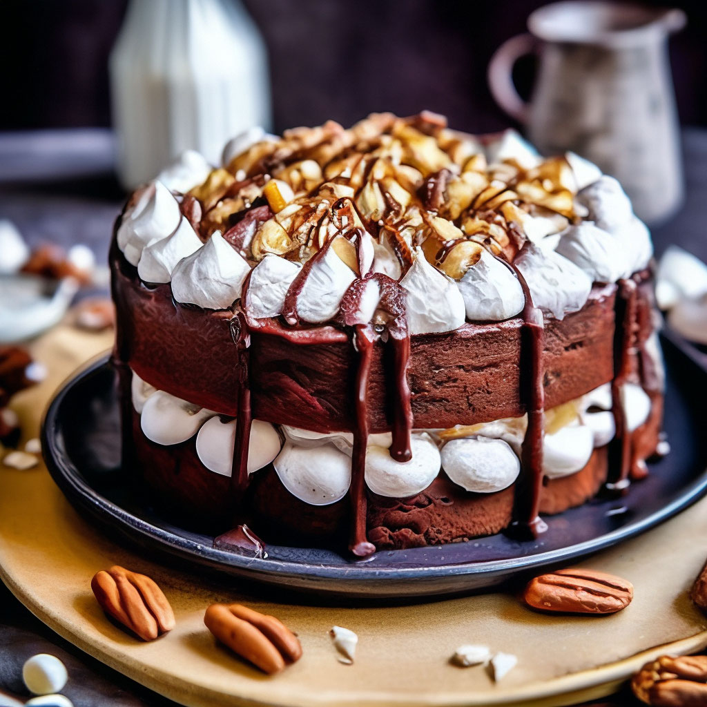 Торт Сникерс с безе и орехами 🥜 рецепт с фото пошагово