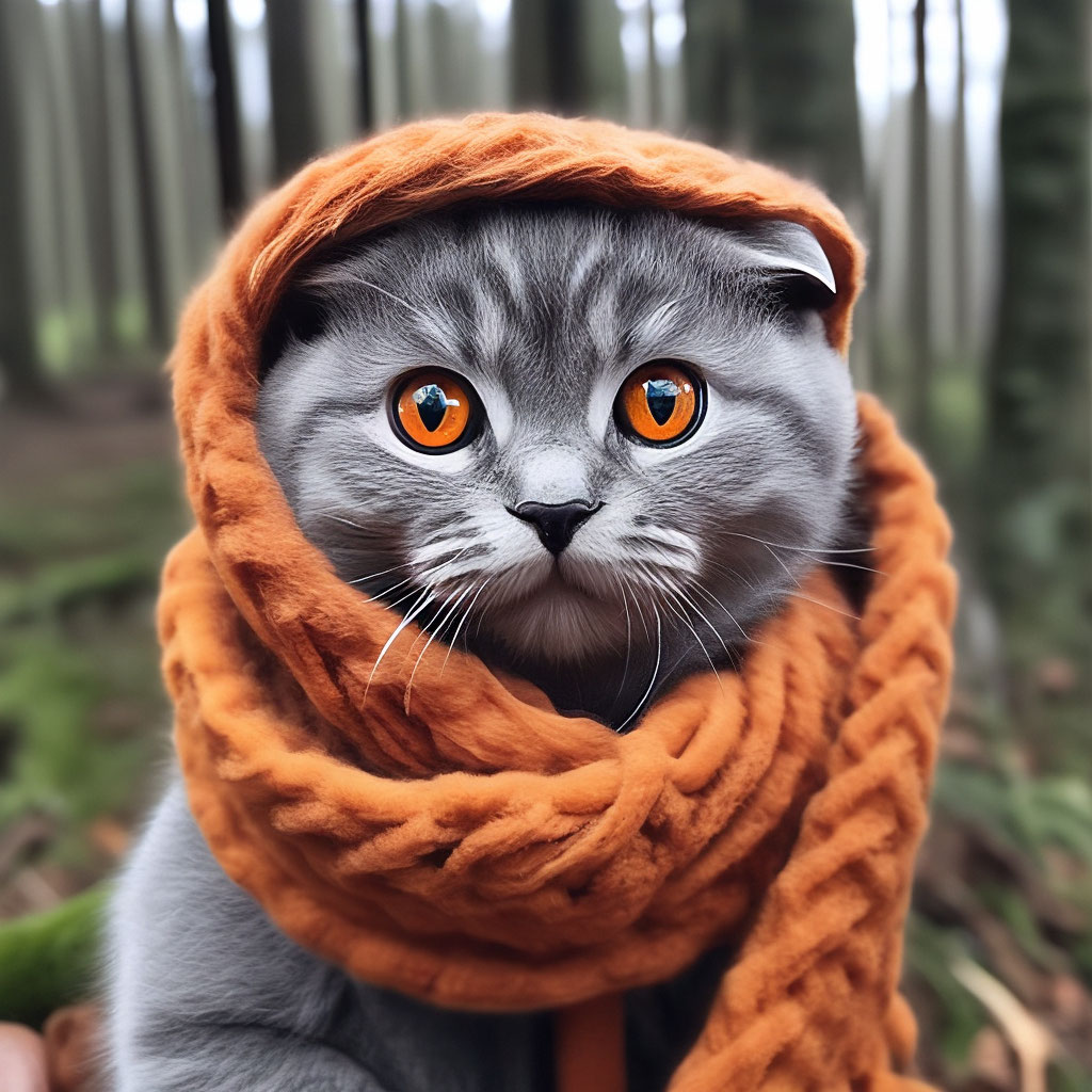 Small Cute Grey Kitty With Big …» — Создано В Шедевруме