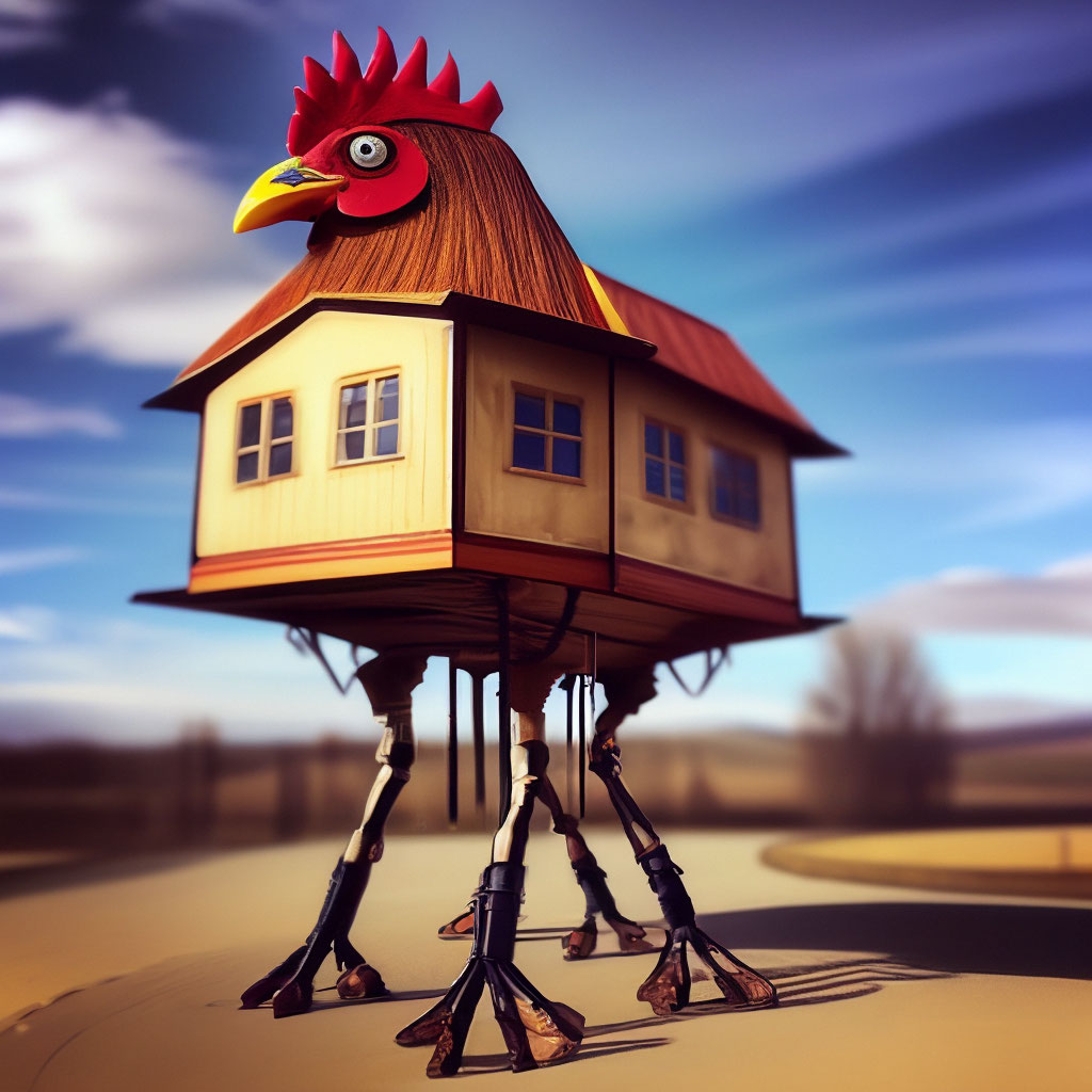 Дом курицы: изображения без лицензионных платежей