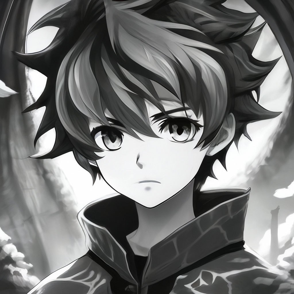 Черно Белая ава аниме аватарка с пацаном … | Алексан…» — Шедеврум