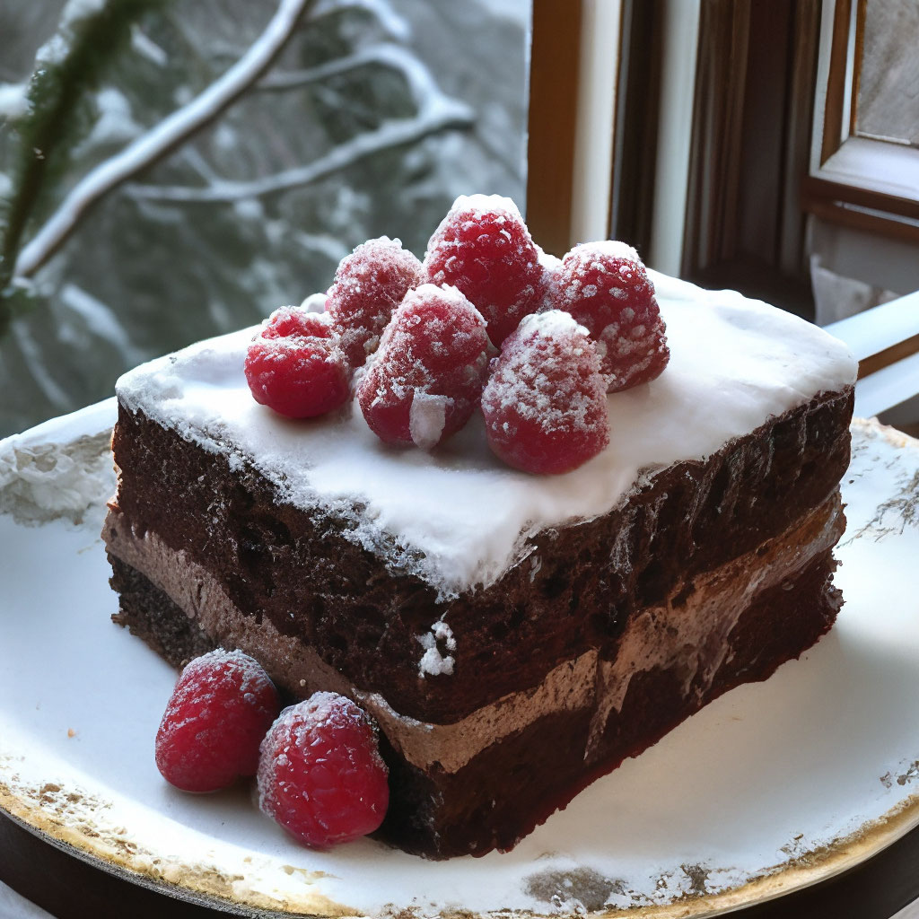Бисквитный торт Малина Шоколад