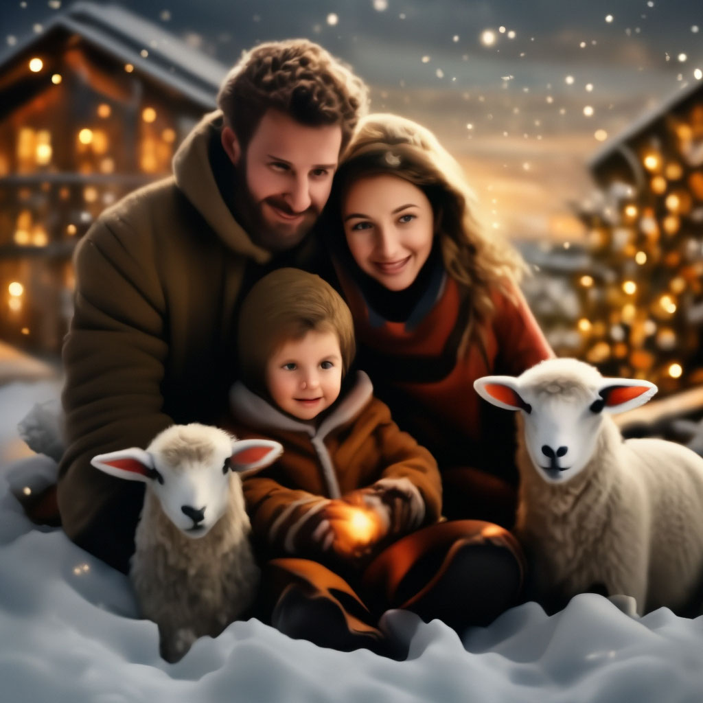 Новогодняя открытка 'Овца №2' | Новогодние открытки, Открытки, Овца