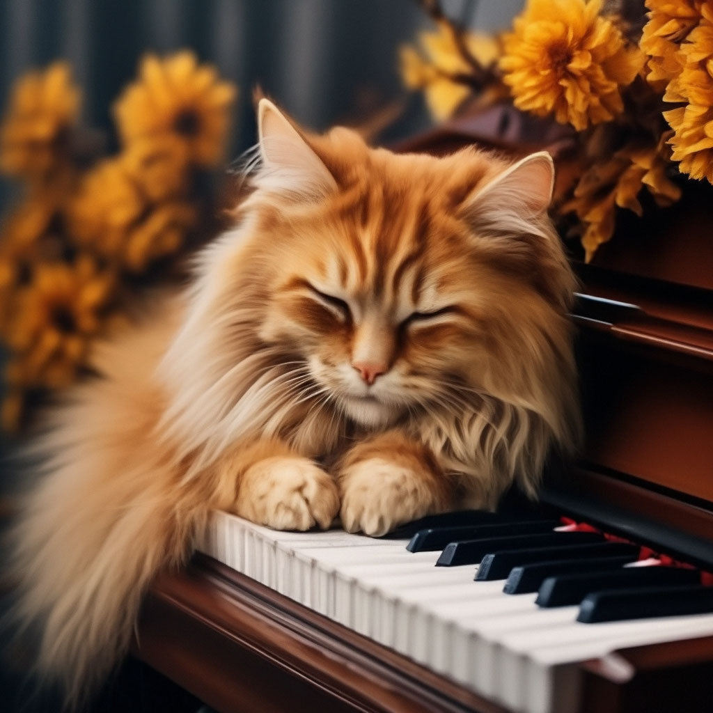 Тетрадь для нот Рыжий котенок