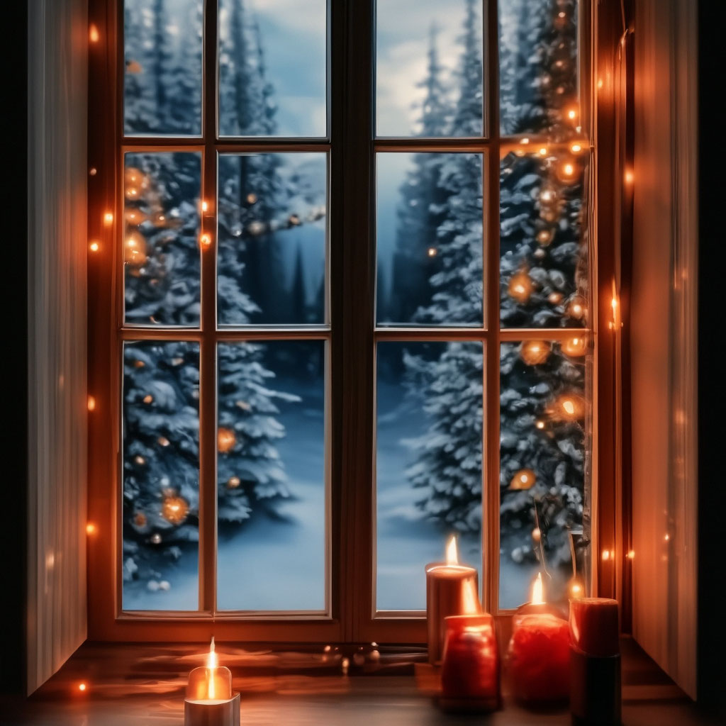 Новогодний декор балкона и окон | Статья Интернет-магазин Lumina
