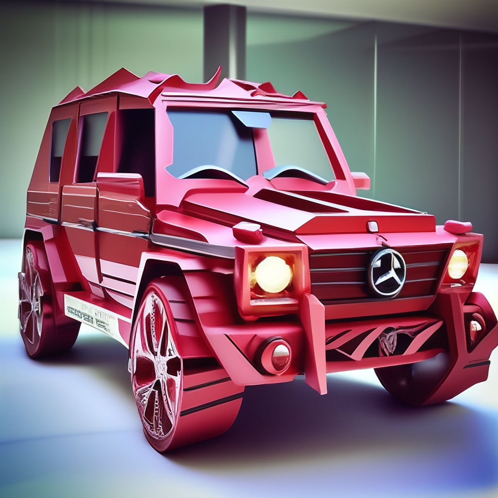 Mercedes-Benz G. Оригами. Красная бумага | Сергей О.» — Шедеврум