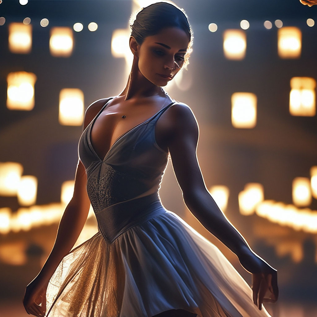 Фотография на тему Красивая танцовщица на белом фоне | PressFoto