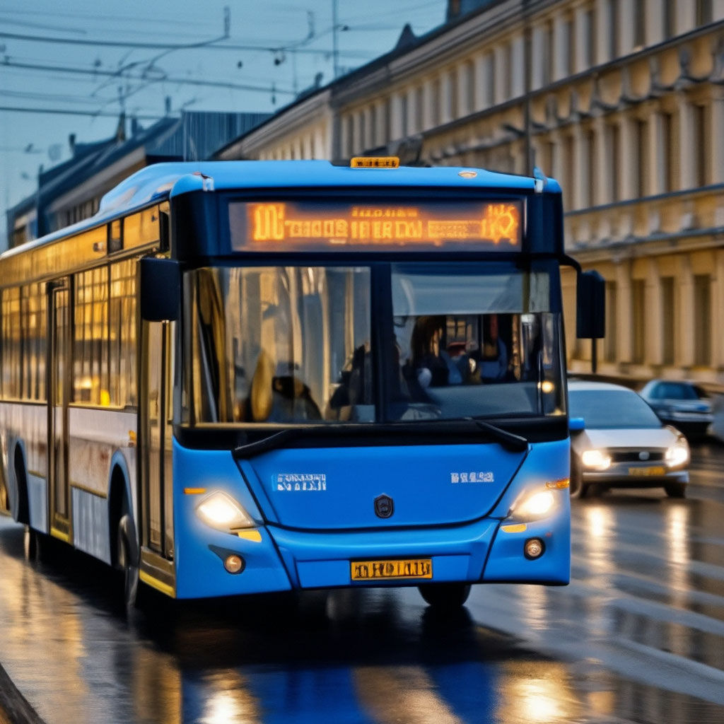 🚌 Лазурный белорусский автобус едет по улице… | МАКСИМ …» — Шедеврум