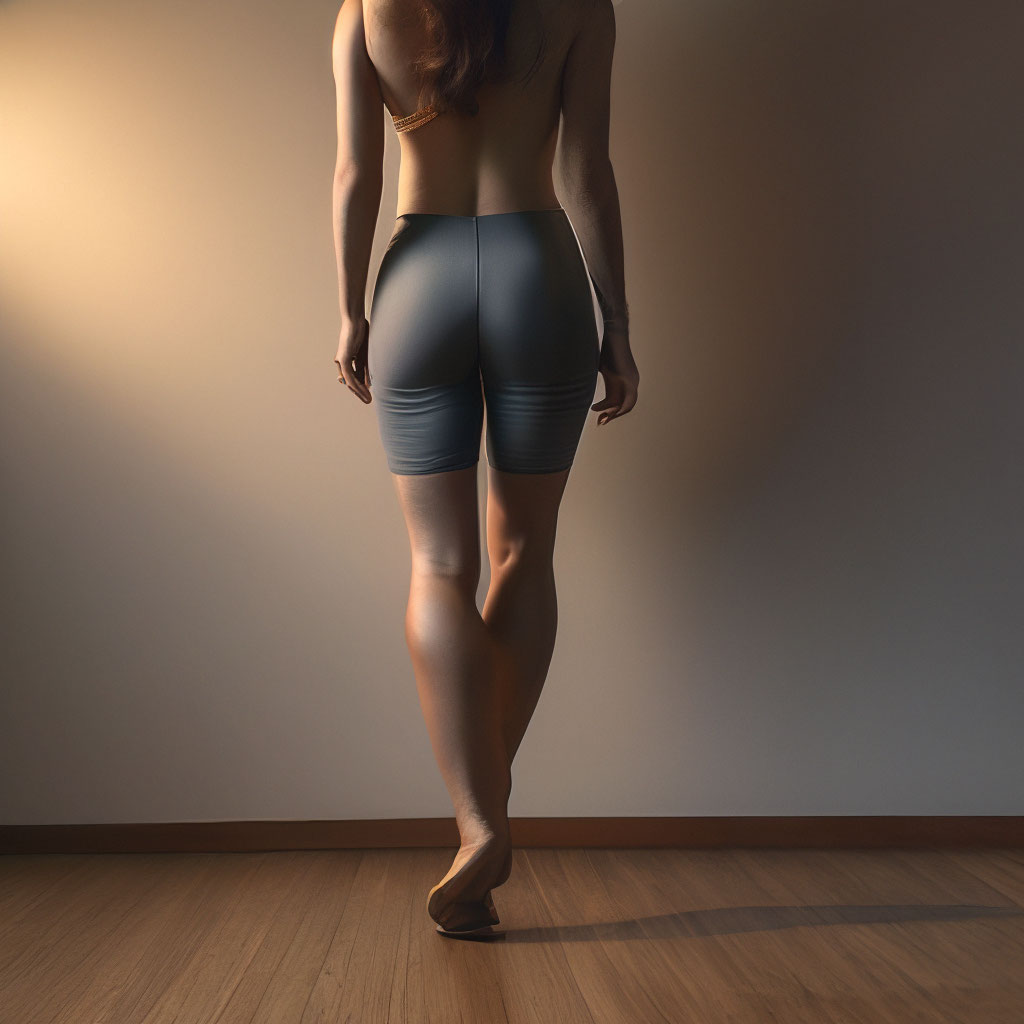 Красивые женские ноги - вид сзади, изолировано на белом фоне