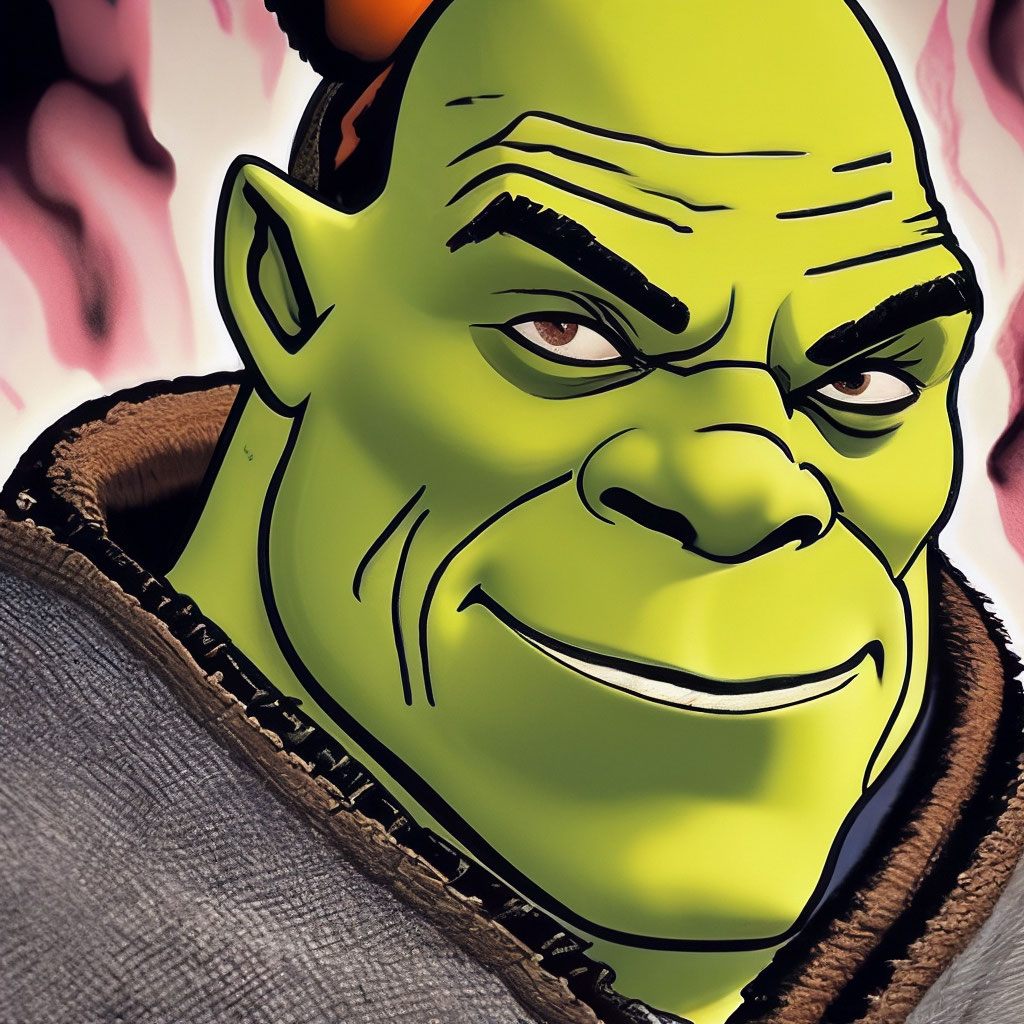 Shrek in the anime style "the …" — image created in Shedevrum