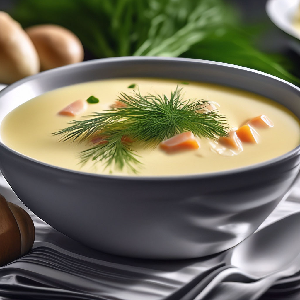 Сливочно-сырный суп с креветками