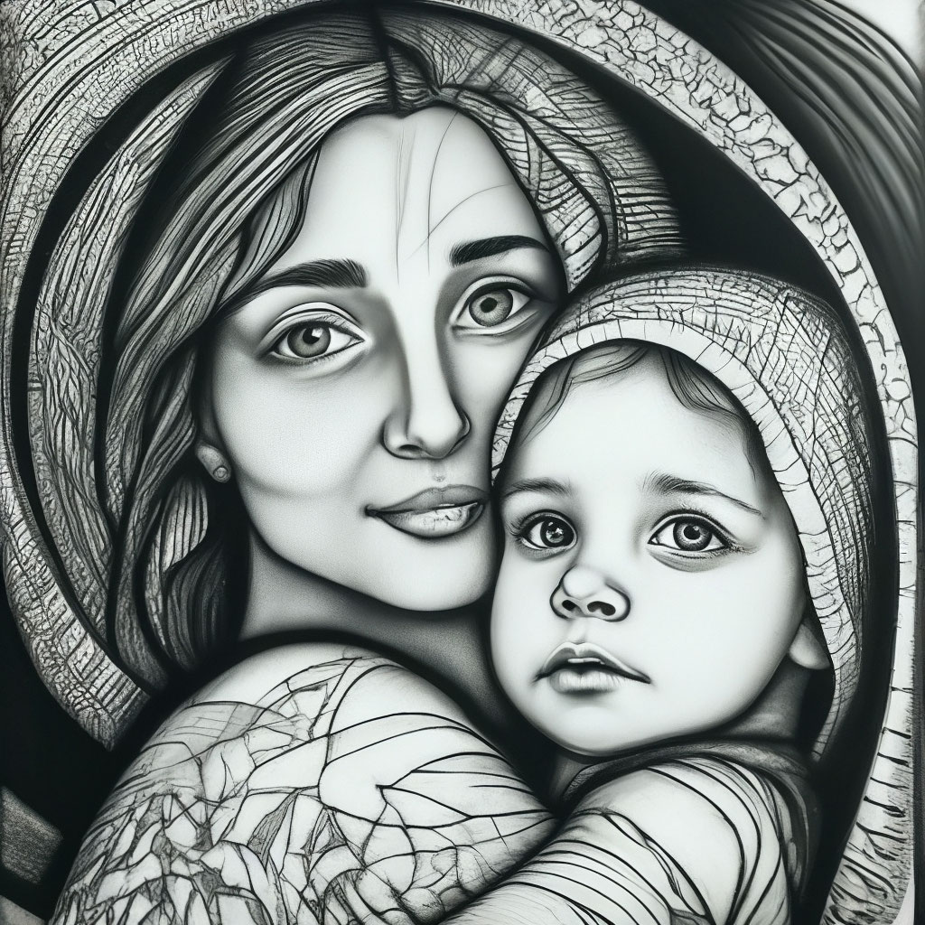 Раскраска мама и дочка - детские раскраски распечатать бесплатно