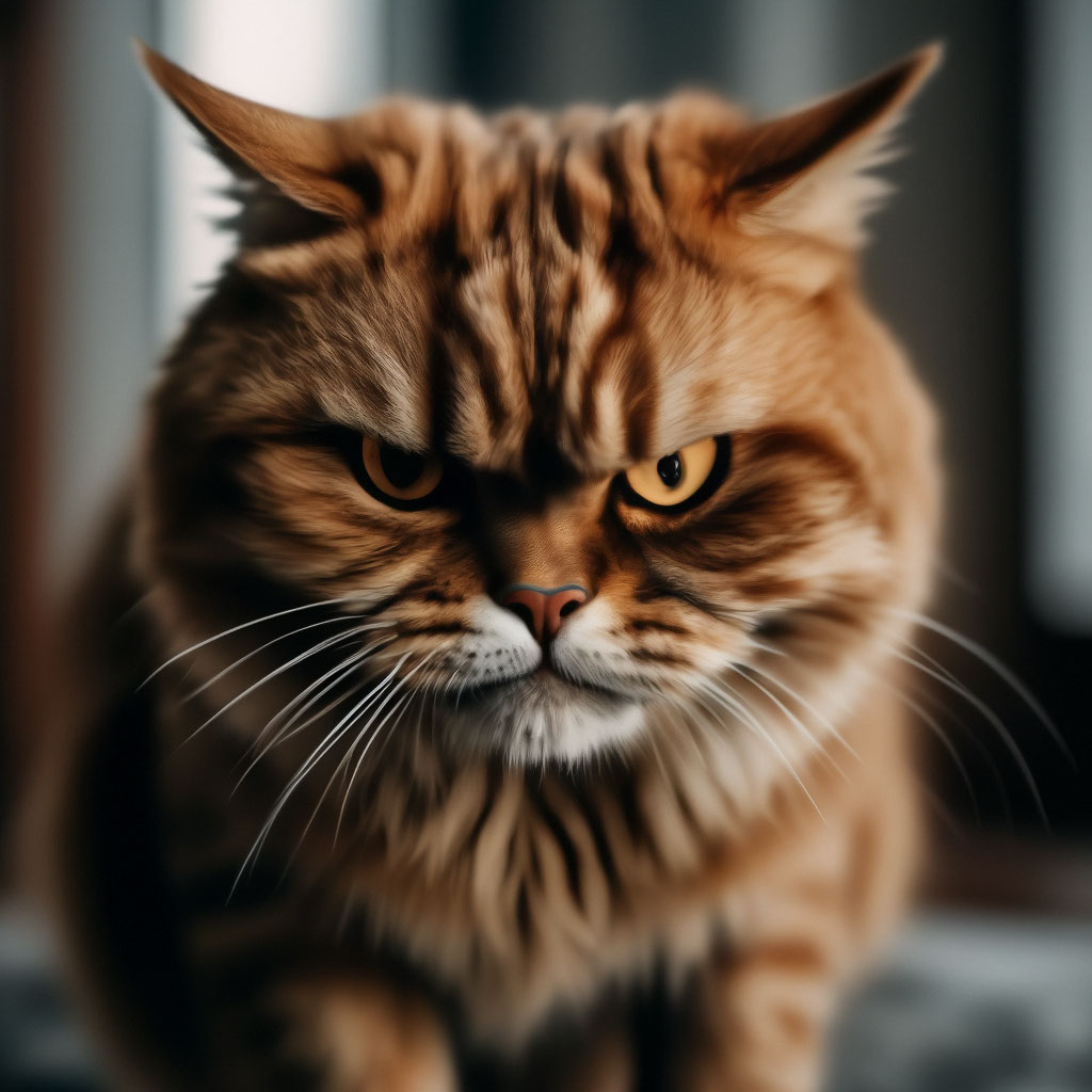 "Angry cat" - image created in Shedevrum