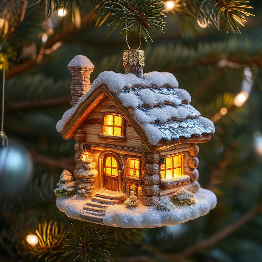 "A small one-storey hut covered with snow with a window and a chimney ...
