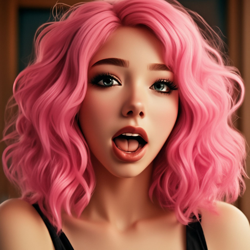 Pink hair belle delphine ahegao