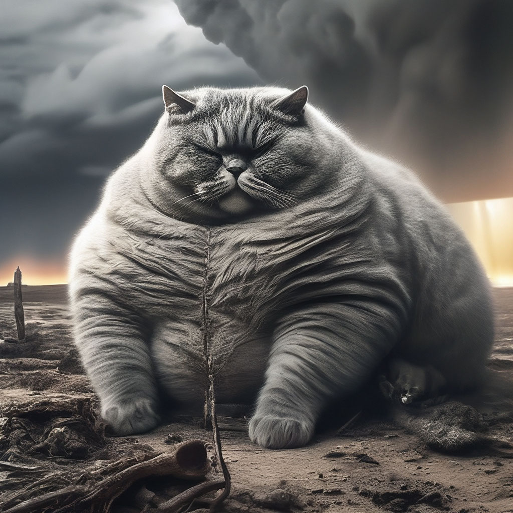 Самый толстый кот в мире» — создано в Шедевруме