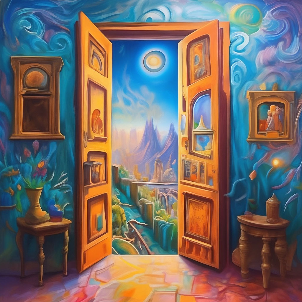 Дверь в новый дивный мир, рисунок …» — создано в Шедевруме