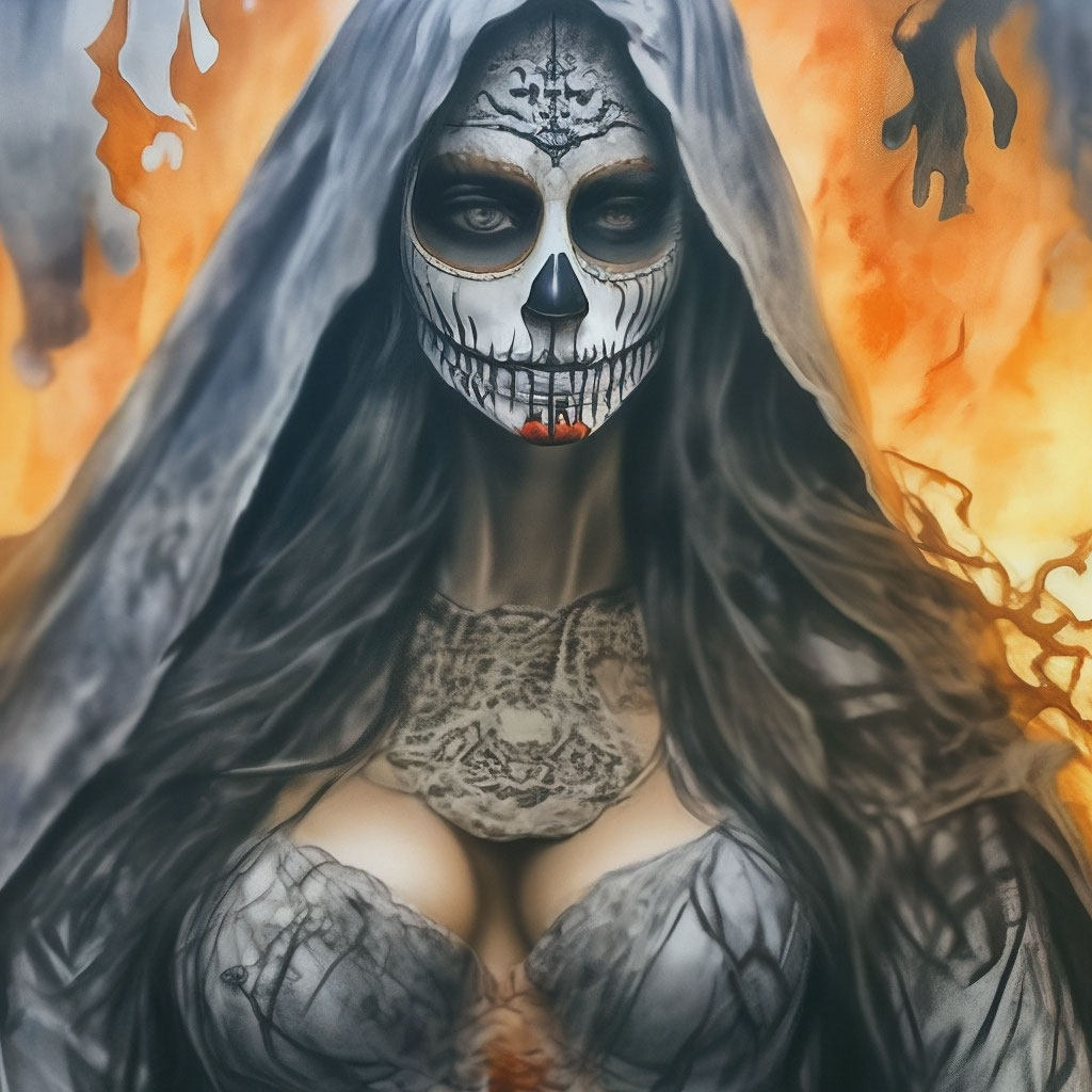 Тату в стиле Санта Муэрто, значение, фото, татуировки санта муэрто (Santa Muerte)