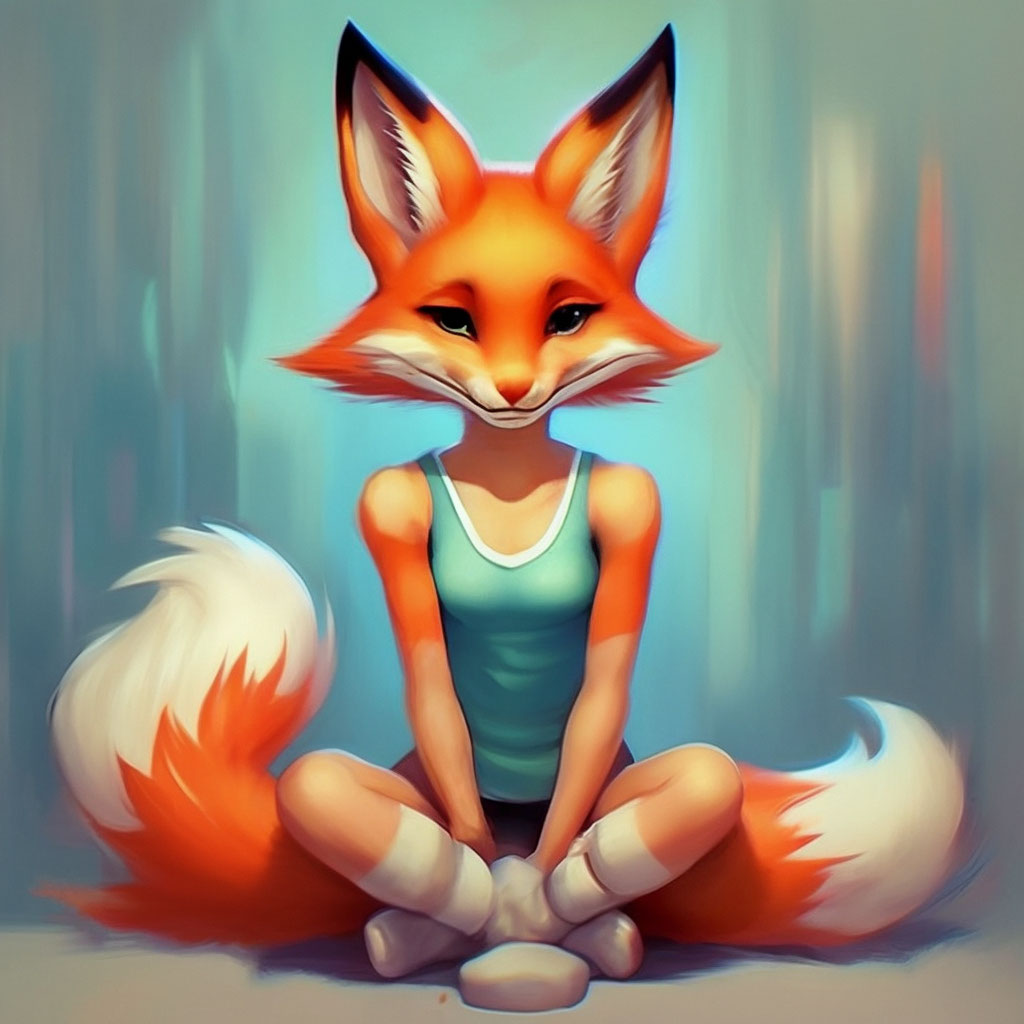 💫 anthropomorphic fox woman, милая …» — создано в Шедевруме