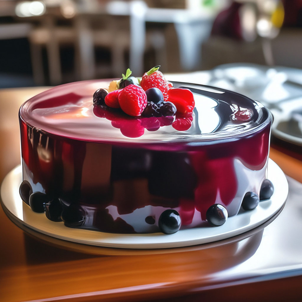 Глянцевый, красивый торт, из одного …» — создано в Шедевруме