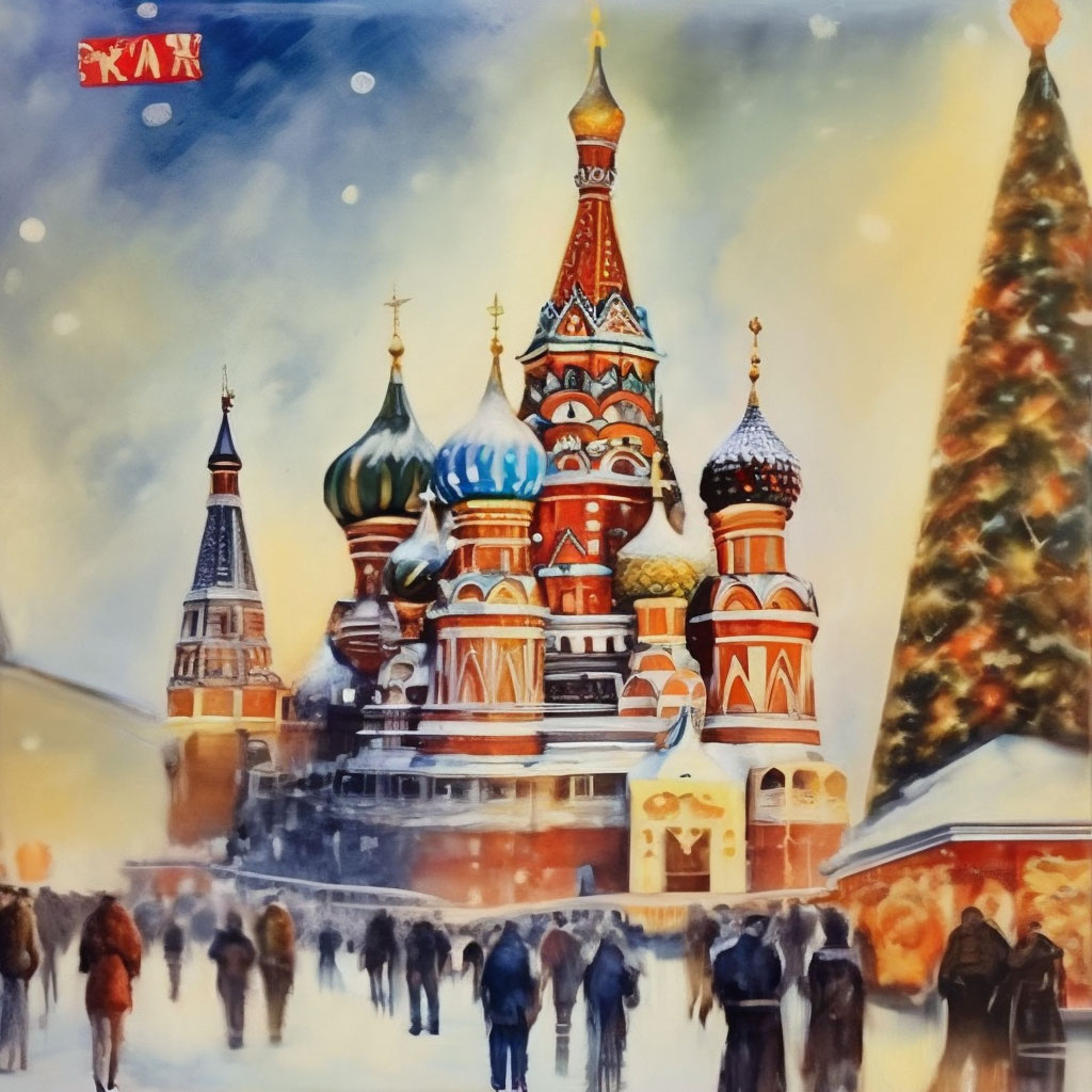 Открытки новогодней Москвы XIX-XX-XXI веков