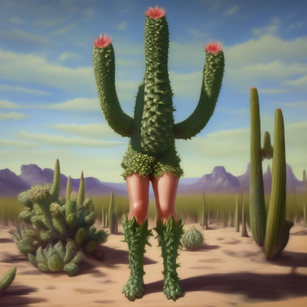 Cactus legs"  image created in Shedevrum