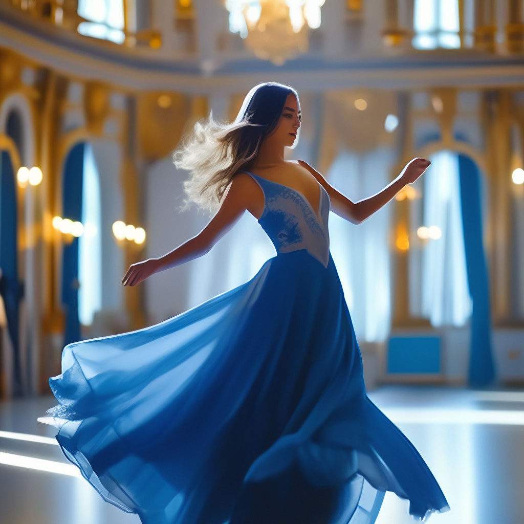 Танец, очень красивая девушка танцует…» — создано в Шедевруме
