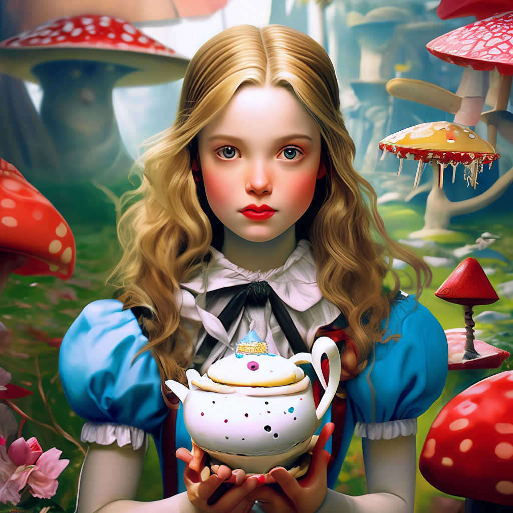 Алиса в стране чудес, …» — картинка создана в Шедевруме