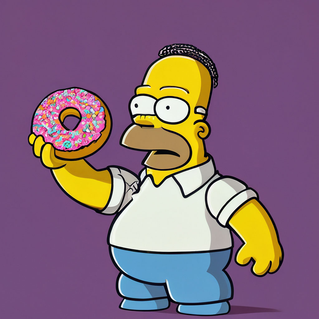 Гомер симпсон с пончиком (56 фото)