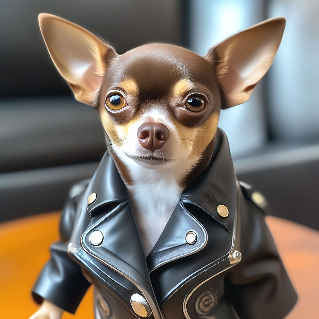 Chihuahua leather jacket hotsell