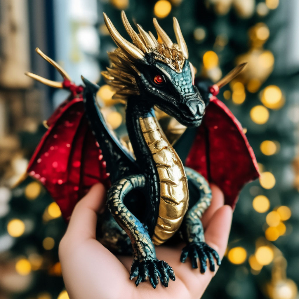 () Елочная игрушка Дракон - Силиконовый молд - Resin Art