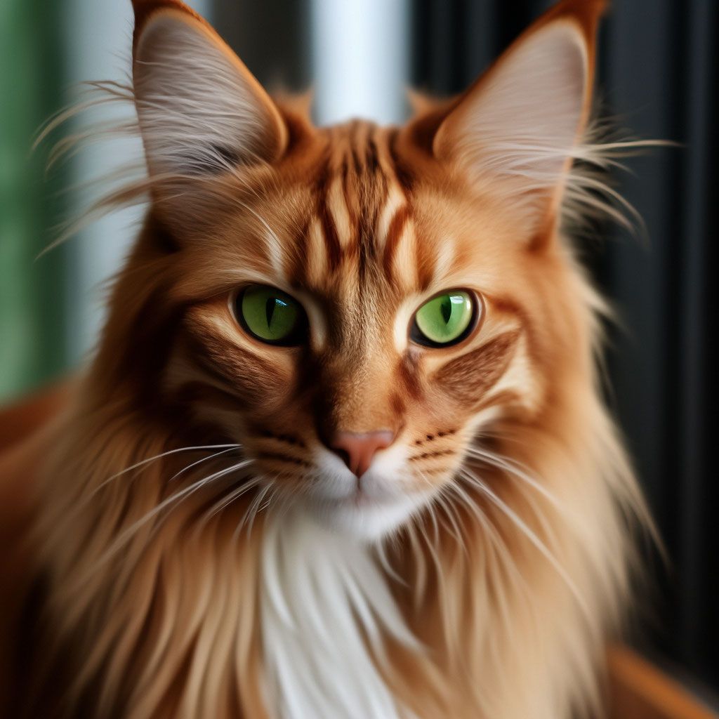 Рыжий кот с кисточками на ушах и…» — создано в Шедевруме