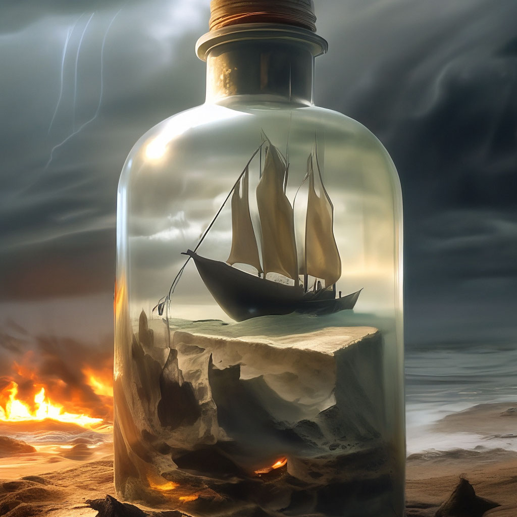 Корабль в бутылке «Аврора»
