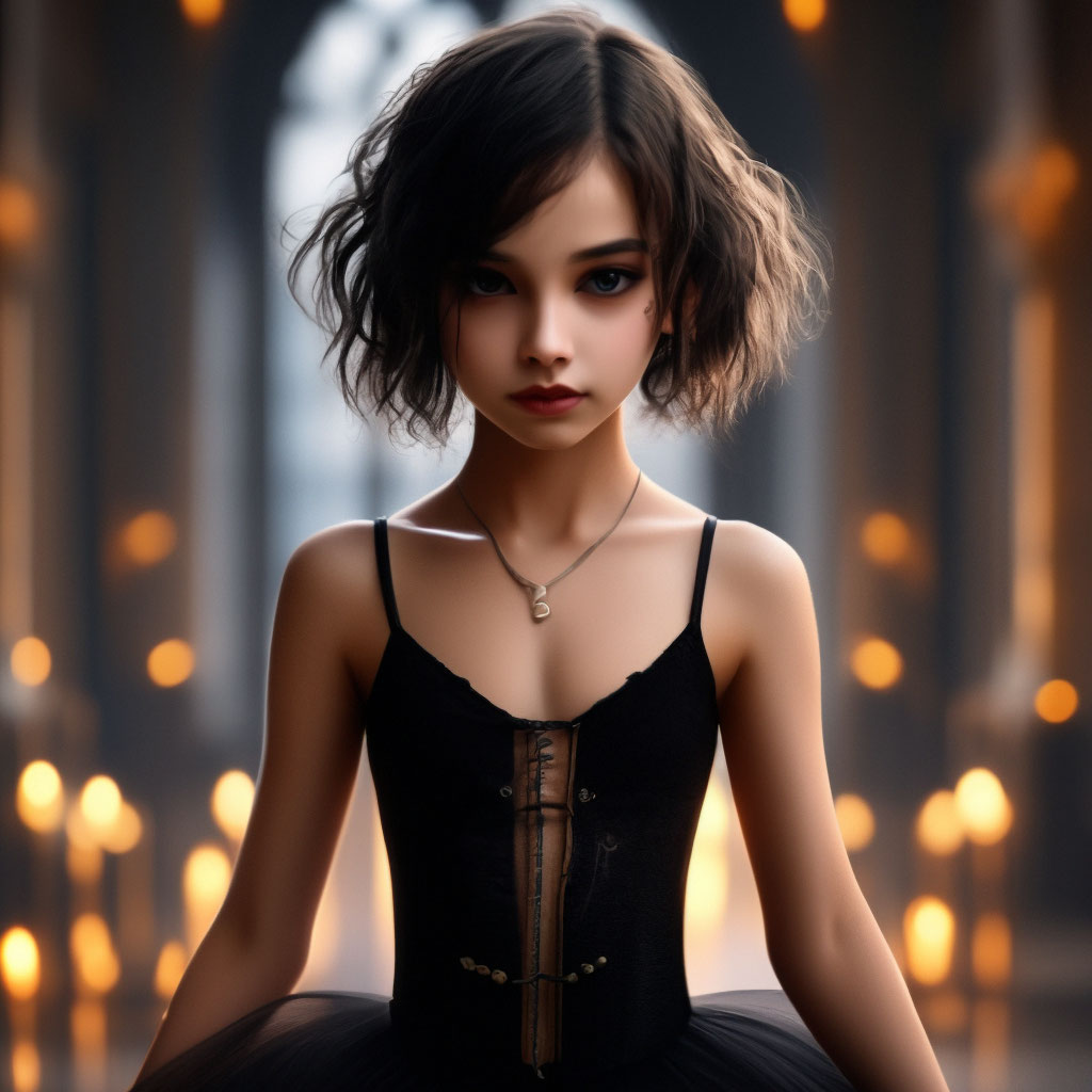 Красивая девушка вампирша балерина …» — создано в Шедевруме