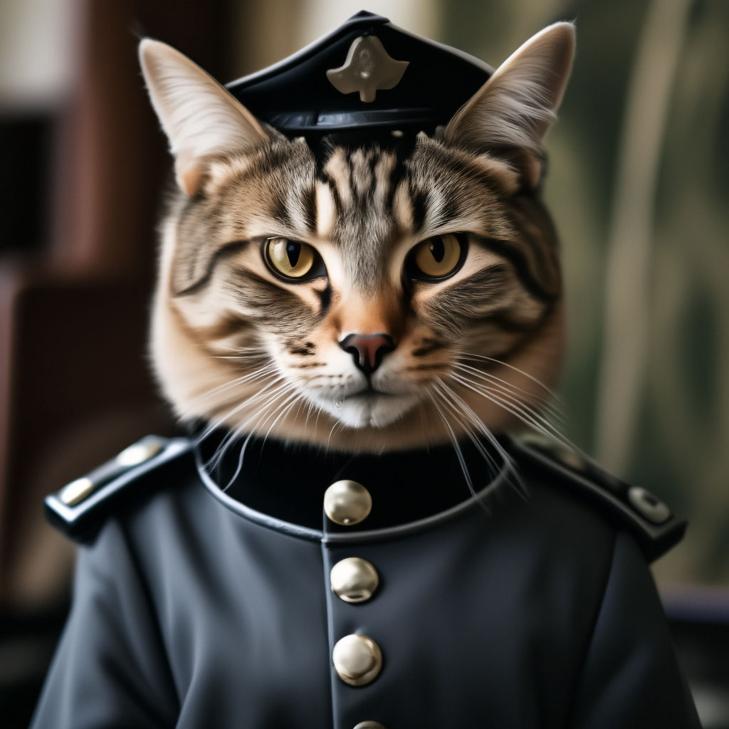Кот в парадной немецкой форме 1943 …» — создано в Шедевруме