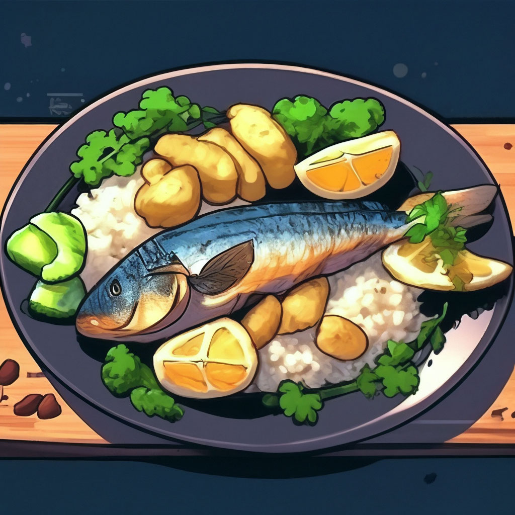 1. Рыба с овощами