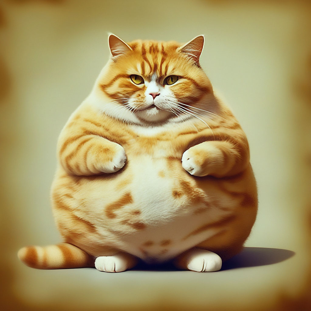толстый рыжий кот фото