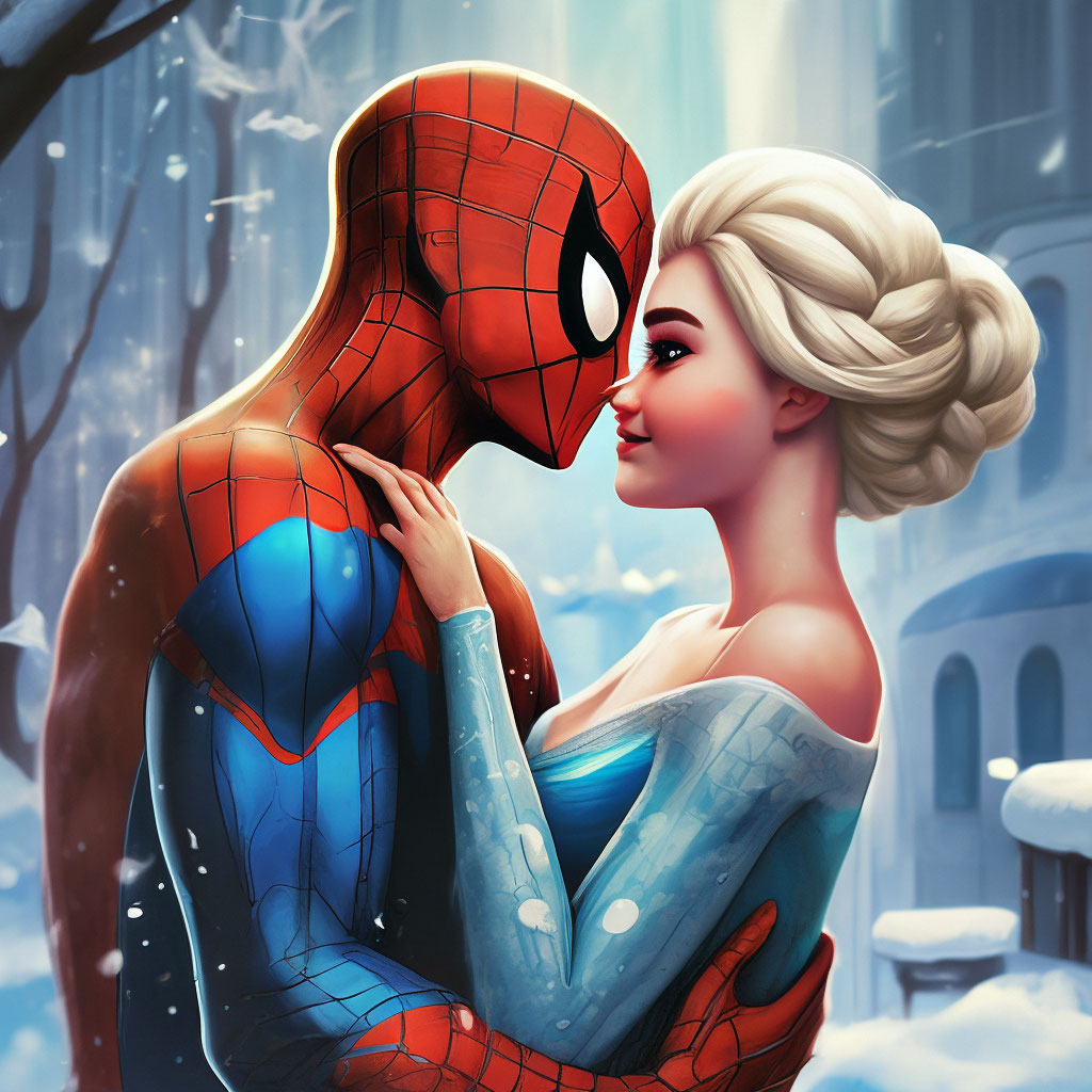 Человек паук и эльза любовь