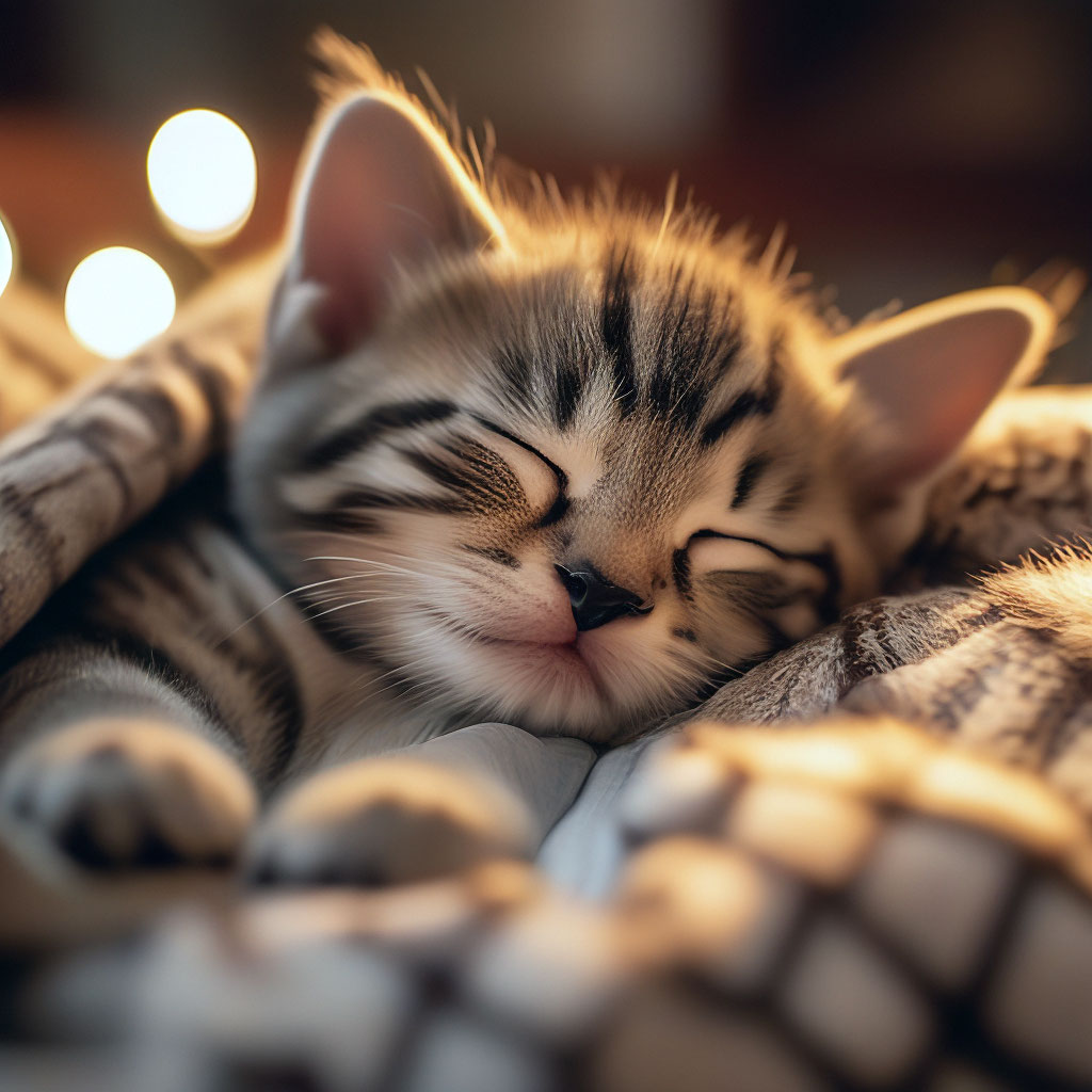 Доброй ночи! маленький котёнок спит…» — создано в Шедевруме