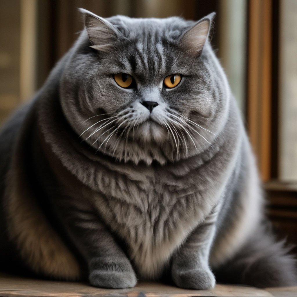 Толстый серый кот» — создано в Шедевруме